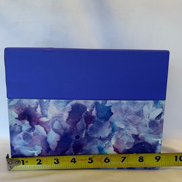PURPLE & FLORAL BOX CARDS ORGANIZER - Picture 5 of 12